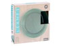Leknes Assiette Rayures Verte 23 cm Diamètre Plastique PS (Set de 24)