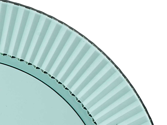Leknes Assiette Rayures Verte 23 cm Diamètre Plastique PS (Set de 24)