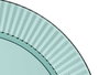 Leknes Assiette Rayures Verte 23 cm Diamètre Plastique PS (Set de 24)