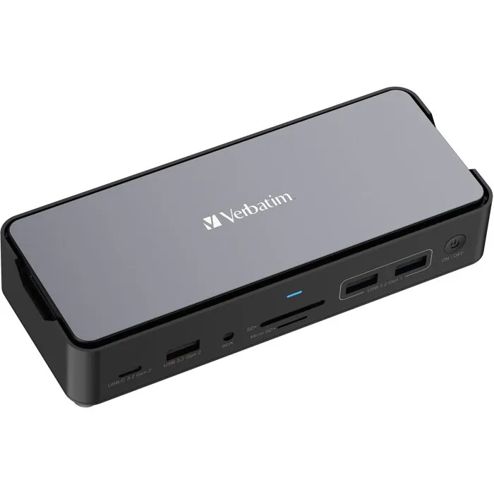 Verbatim Station d'accueil Pro CDS-15SSD USB-C 3.2 15 ports avec SSD 256 Go - Gris