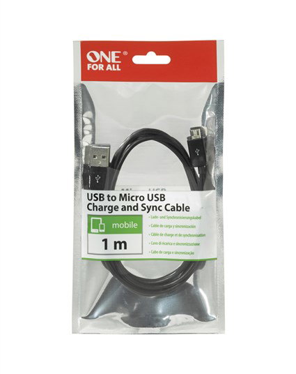 One For All Câble Micro USB 1 mètre CC4040 One For All Câble Micro USB 1 mètre CC4040
