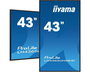 iiyama Écran professionnel 43" 4K UHD IPS Haze 1% 800cd/m², Orientable portrait/paysage, Android 11, Ports HDMI/DisplayPort/USB, WiFi, LAN, Fonctionnement 24/7