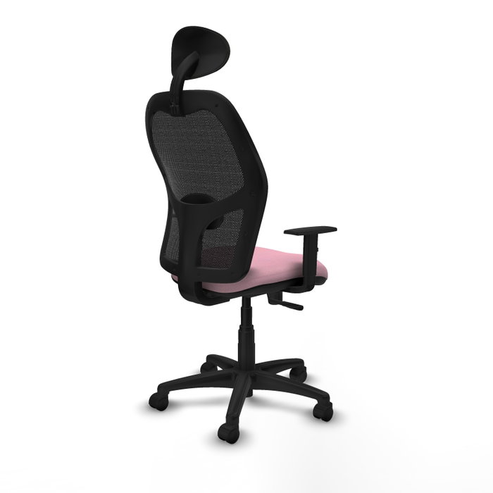 Piqueras Y Crespo Silla de oficina Alocén Rose et Noir avec mécanisme Sincro et cabecero fijo Piqueras Y Crespo Silla de oficina Alocén Rose et Noir avec mécanisme Sincro et cabecero fijo