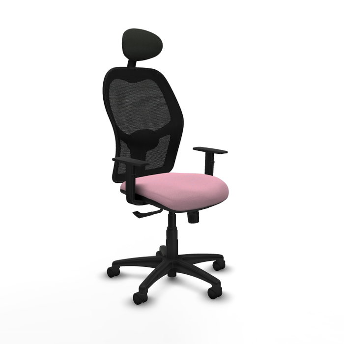 Piqueras Y Crespo Silla de oficina Alocén Rose et Noir avec mécanisme Sincro et cabecero fijo Piqueras Y Crespo Silla de oficina Alocén Rose et Noir avec mécanisme Sincro et cabecero fijo