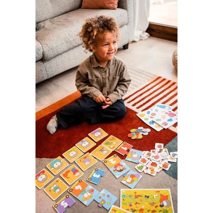 Nathan - T'choupi - Coffret de 7 jeux éducatifs - Loto, train des chiffres - Pour enfants dès 2 ans