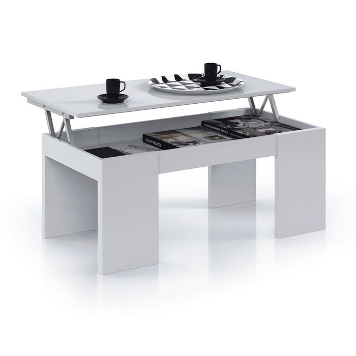 Table Basse Forés Blanc 100 X 68 X 43 CM Table Basse Forés Blanc 100 X 68 X 43 CM
