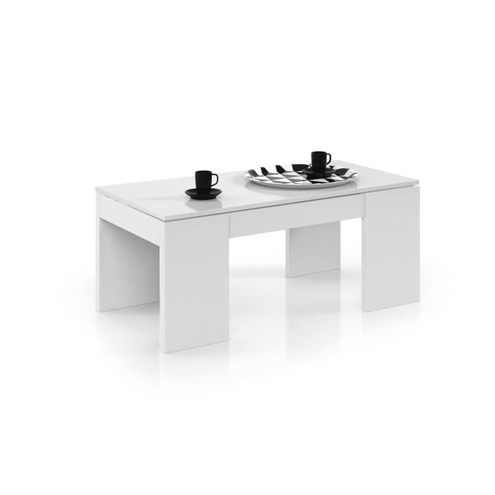 Table Basse Forés Blanc 100 X 68 X 43 CM Table Basse Forés Blanc 100 X 68 X 43 CM