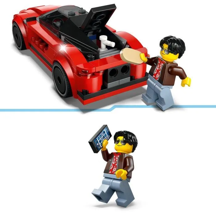 Lego 60448 City La voiture de sport rouge - Jouet de construction pour garçon dès 5 ans