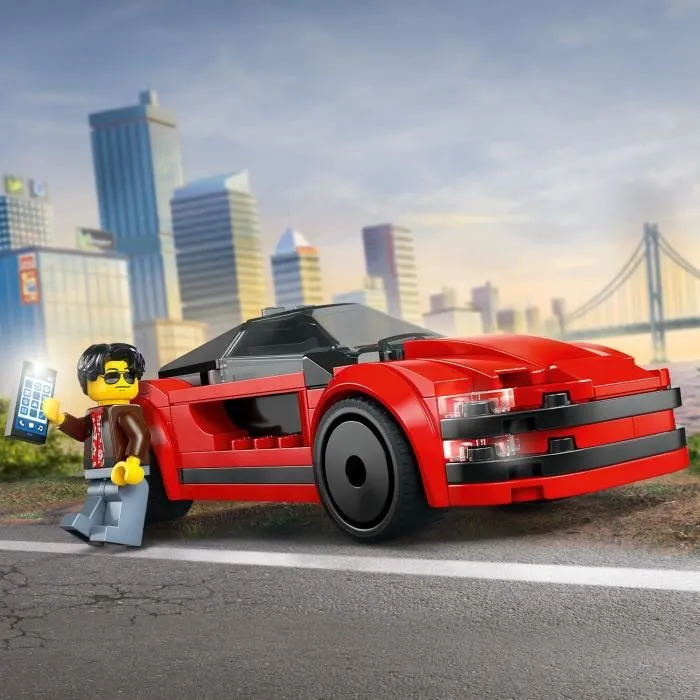 Lego 60448 City La voiture de sport rouge - Jouet de construction pour garçon dès 5 ans