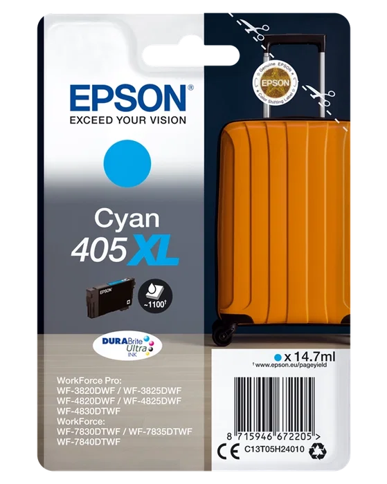 Epson 405XL Cyan Cartouche d'encre Haute Capacité
