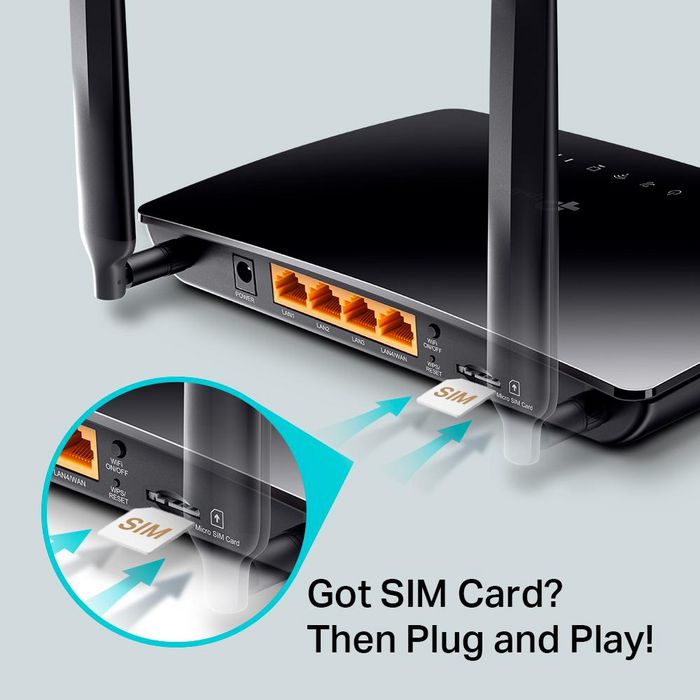 TP-Link Archer MR200 V4 Routeur Wi-Fi Double Bande 4G LTE Noir TP-Link Archer MR200 V4 Routeur Wi-Fi Double Bande 4G LTE Noir