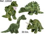 Beatriz - Peluche Dinosaure vert 33 cm - Modèle assorti aléatoire - Jeu en français