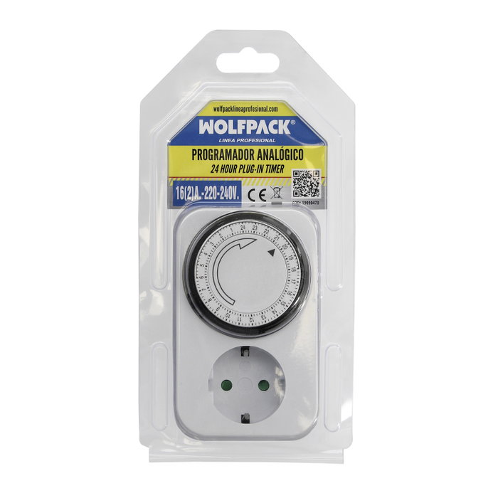 WOLFPACK LINEA PROFESIONAL Programmateur Analogique 16A 250V WOLFPACK LINEA PROFESIONAL Programmateur Analogique 16A 250V