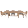 Ensemble Table + Chaises Home ESPRIT Teck 210 X 100 X 76 CM