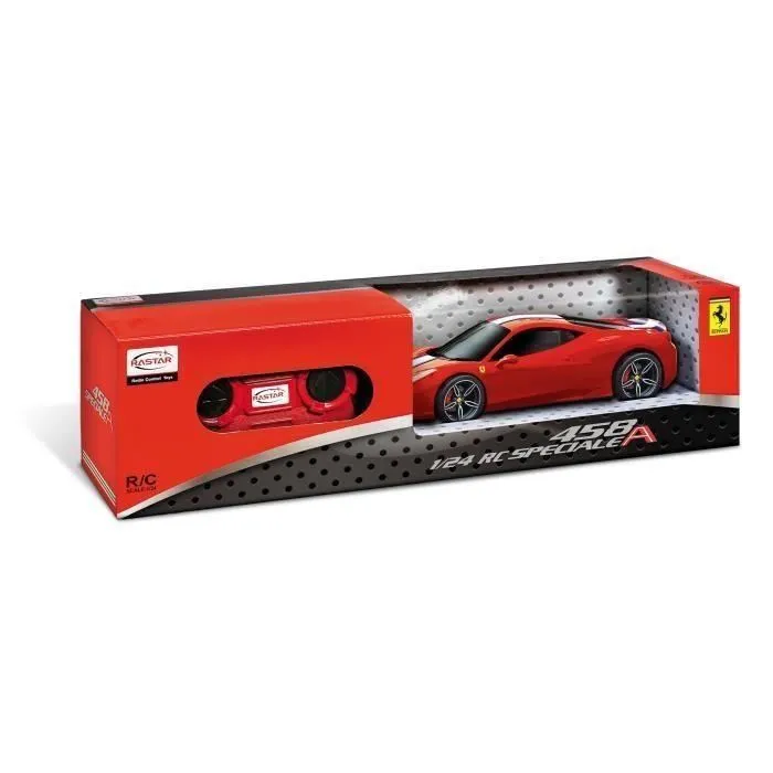Mondo Ferrari 458 Italia Spec - Voiture télécommandée rouge - Echelle 1:24 - Radiocommande 2.4 GHz - Avec piles - Pour enfant 3 ans et plus