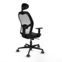 Chaise de Bureau avec Appui-tête Jorquera Piqueras y Crespo 1D036G1 Noir