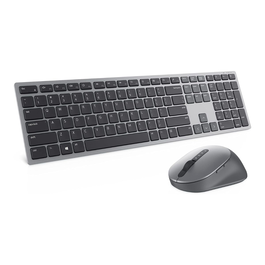 Dell Pro Plus KM7321W Ensemble Clavier et Souris sans fil, QWERTZ Allemand, Gris Titane