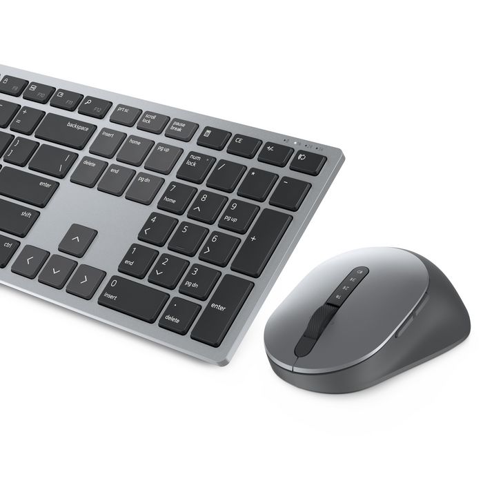 Dell KM7321W - Ensemble Clavier et Souris Sans Fil pour Multitâche (Bluetooth 5.0 & RF 2.4 GHz) - Pavé Numérique - 36 Mois Autonomie - Distribution Allemande (QWERTZ)