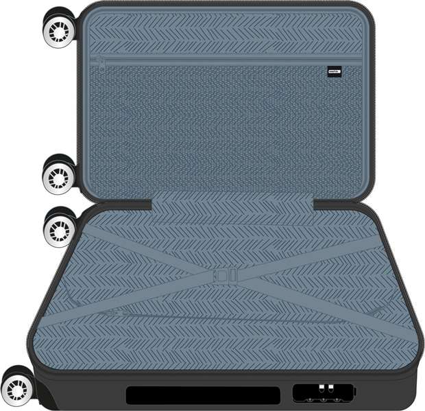 Safta SAFTA TRAVEL Valise Cabine 20 Pouces 34.5 x 55 x 20 cm en ABS Gris Foncé