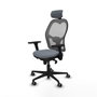 Piqueras y Crespo 3D036G2 Chaise de Bureau avec Appui-tête Gris