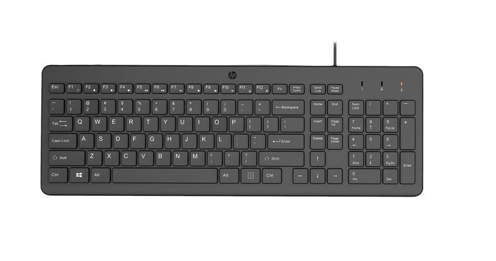 HP Clavier Filaire 150W AZERTY Français - Pavé Numérique, LED, Ergonomique, Garantie 2 Ans HP Clavier Filaire 150W AZERTY Français - Pavé Numérique, LED, Ergonomique, Garantie 2 Ans