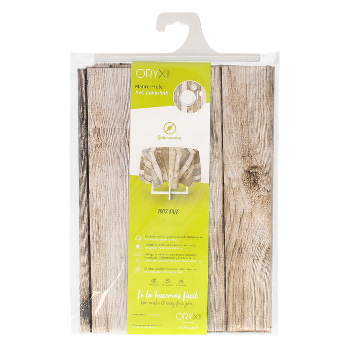 ORYX Nappe Ronde Motif Planches de Bois Ø 140 cm ORYX Nappe Ronde Motif Planches de Bois Ø 140 cm