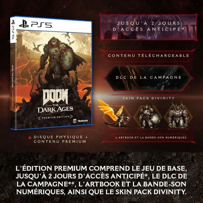 Bethesda Doom: The Dark Ages - Edition Physique Exclusive (PE) - Jeu vidéo pour PlayStation 5 (PS5)