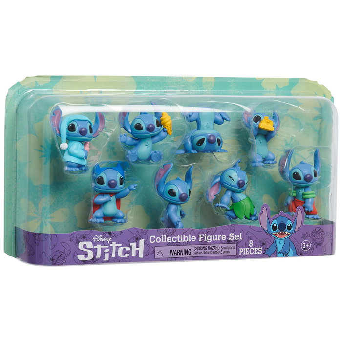 Just Play Lot de 8 figurines Stitch Disney