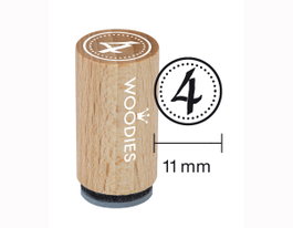 Woodies Mini Sceau en Bois et Caoutchouc 15x25mm