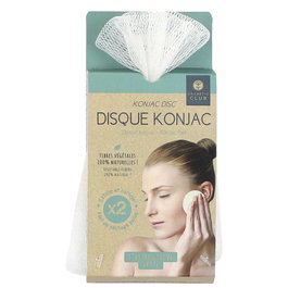 Cosmetic Club Lot de 2 disques démaquillants en konjac