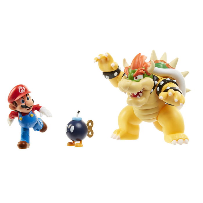 Nintendo Super Mario - Figurine en Blister Mario vs Bowser - JAKKS PACIFIC Nintendo Super Mario - Figurine en Blister Mario vs Bowser - JAKKS PACIFIC