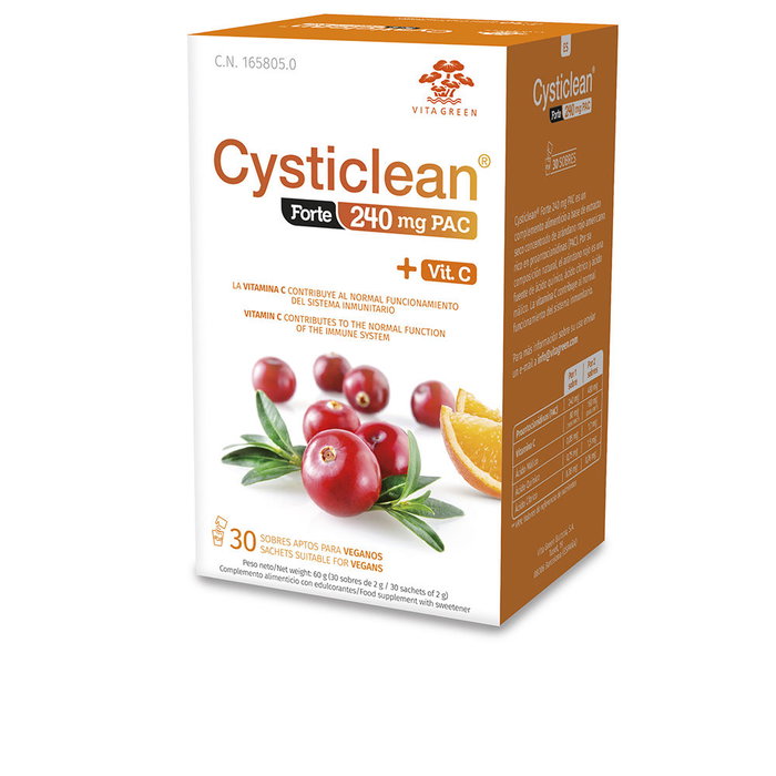 Cysticlean Forte Sachets Cranberry, PAC et Vitamine C - Complément Alimentaire Santé Urinaire, 30 Unités Cysticlean Forte Sachets Cranberry, PAC et Vitamine C - Complément Alimentaire Santé Urinaire, 30 Unités