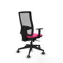 PIQUERAS Y CRESPO Chaise de bureau Horna Rose et Blanc avec mécanisme synchrone