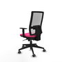 PIQUERAS Y CRESPO Chaise de bureau Horna Rose et Blanc avec mécanisme synchrone