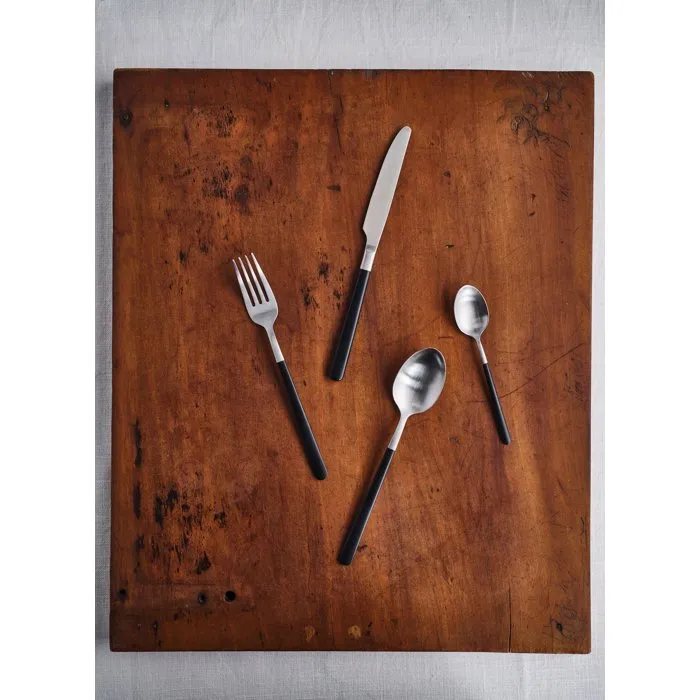 Cosy & Trendy Set de couverts Olivia 16 pcs - Noir brossé
