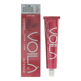 Intercosmo Voila 3C Intense - Teinture permanente pour cheveux - 7.34 Medium Golden Copper Blonde - 60 ml