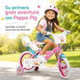 Peppa Pig - Bicicleta pour enfants fille 14 pouces, couleur rose, âge recommandé 4 à 6 ans (36 mois min), cadre fer, nécessite assemblage