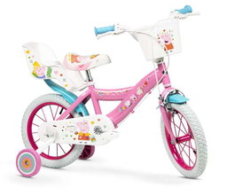 Peppa Pig - Bicicleta pour enfants fille 14 pouces, couleur rose, âge recommandé 4 à 6 ans (36 mois min), cadre fer, nécessite assemblage