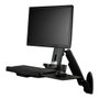 Startechcom Support Assis-Debout VESA pour Montage Mural, Noir, pour Moniteur jusqu'à 24 pouces