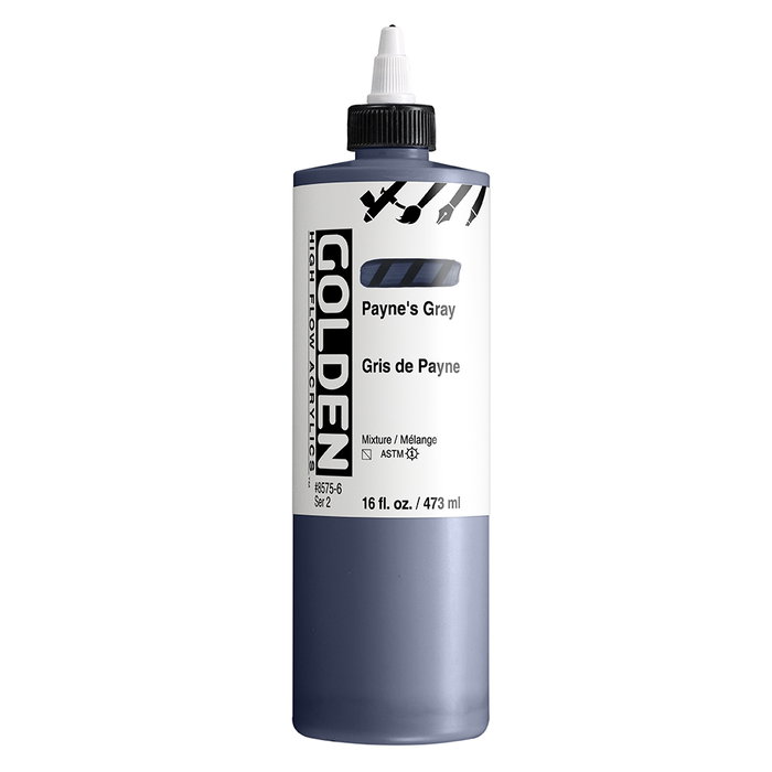 Golden High Flow Couleurs acryliques Gris De Payne 473 ml Golden High Flow Couleurs acryliques Gris De Payne 473 ml