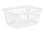 Kipit Cesto Rectangulaire Blanc Ajouré 58x42x24 cm Plastique 50 L (Set de 12)