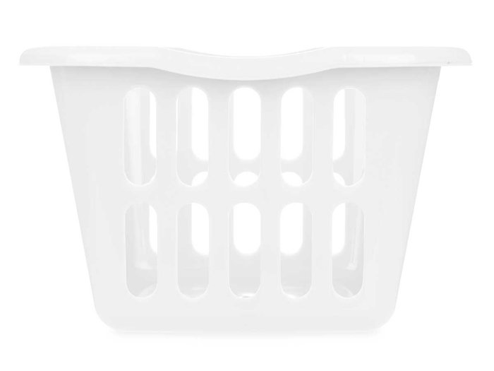 Kipit Cesto Rectangulaire Blanc Ajouré 58x42x24 cm Plastique 50 L (Set de 12)