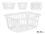 Kipit Cesto Rectangulaire Blanc Ajouré 58x42x24 cm Plastique 50 L (Set de 12)