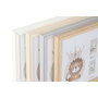 Cadre photo Home ESPRIT Verre Bois MDF 56,5 x 2 x 27,5 cm (4 Unités)