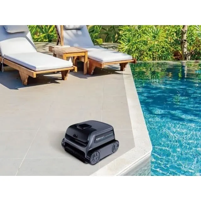 Bestway Robopool Aspirateur Robot pour Piscine Titanium, Autonome, Nettoie Fond et Parois jusqu'à 50 m², avec 3 Moteurs, Double Filtre, Lumière, Garantie 3 Ans