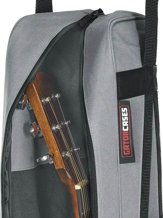 Gator GCB Housse de suspension pour guitare acoustique et classique grise en polyester Gator GCB Housse de suspension pour guitare acoustique et classique grise en polyester