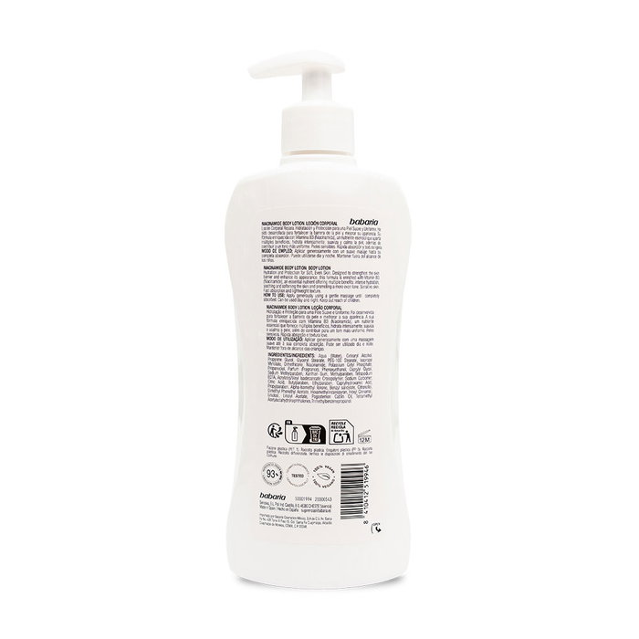 Babaria Lotion corporelle à la niacinamide 400 ml Babaria Lotion corporelle à la niacinamide 400 ml