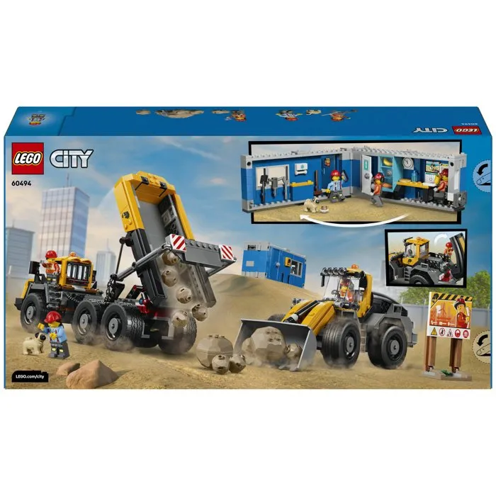 Lego City 60494 Le Camion-Benne et la Chargeuse Frontale - Jeu de Construction pour Enfant 8 Ans