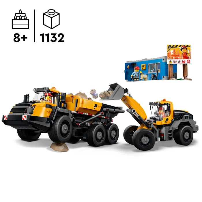 Lego City 60494 Le Camion-Benne et la Chargeuse Frontale - Jeu de Construction pour Enfant 8 Ans
