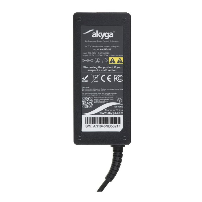 Akyga AK-ND-58 Chargeur d'ordinateur portable 65 W